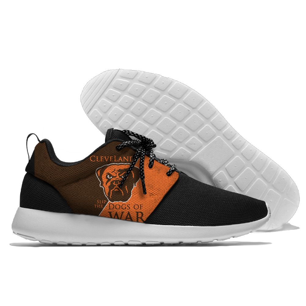 Women's NFL Cleveland Browns Roshe Style Lightweight Running Shoes 005